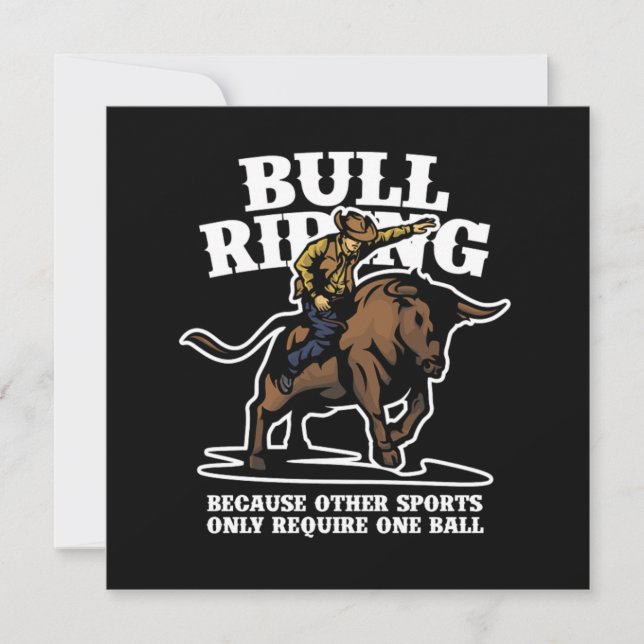 Bull Rider Sport Cowboy Rodeo Country Geschenk Einladung (Vorderseite)