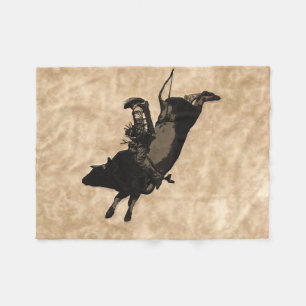 Bull Riding Hero - Rodeo Event Fleece Blanket