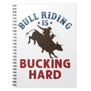 Bull Riding kackt harten, lustigen Bullrider Notizblock