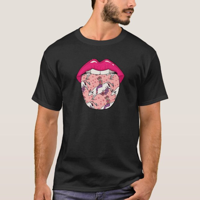 Bull Riding Lips Bullrider Rodeo Bull T-Shirt (Vorderseite)
