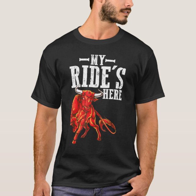 Bull Riding Pbr Rodeo Bull Rider Western Ranc T-Shirt (Vorderseite)