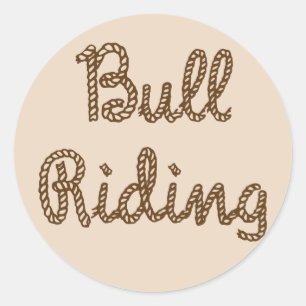 Bull Riding Runder Aufkleber