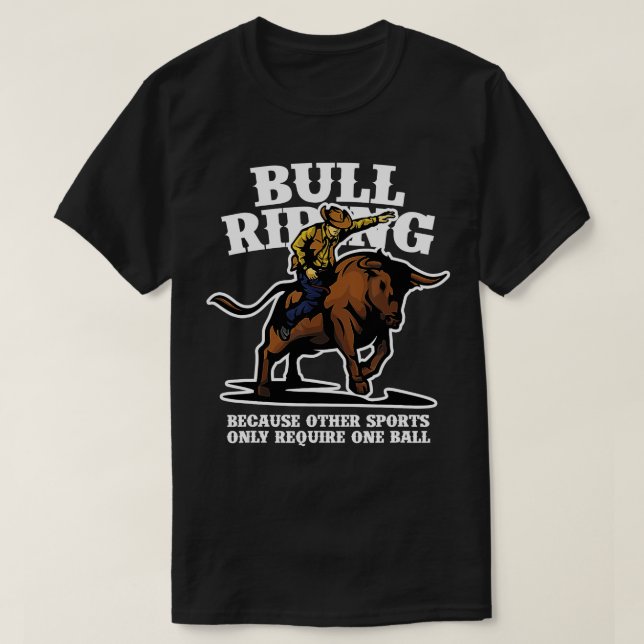 Bull Riding Sport Rodeo Bull Rider Country Cowboy T-Shirt (Design vorne)