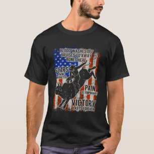 Bull Riding Vintag Texas Ranch Rider America Cowb T-Shirt
