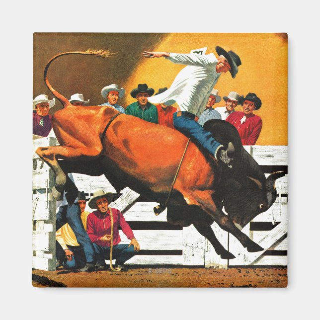 Bull Riding von Fred Ludekens Magnet (Vorne)