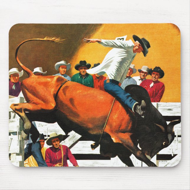 Bull Riding von Fred Ludekens Mousepad (Vorne)