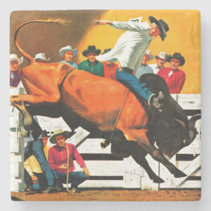 Bull Riding von Fred Ludekens Steinuntersetzer
