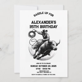 Bull Rodeo Einladung zum Geburtstag, Cowboy zum Ge