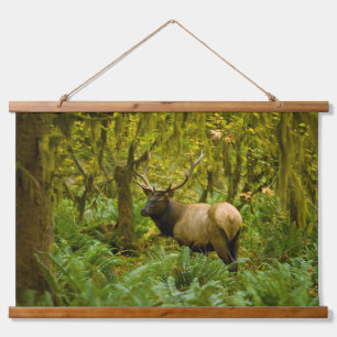 Bull Roosevelt-Elch Wandteppich Mit Holzrahmen