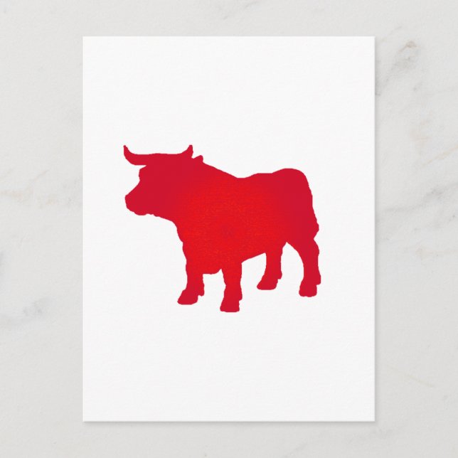 Bull see Red Postkarte (Vorderseite)