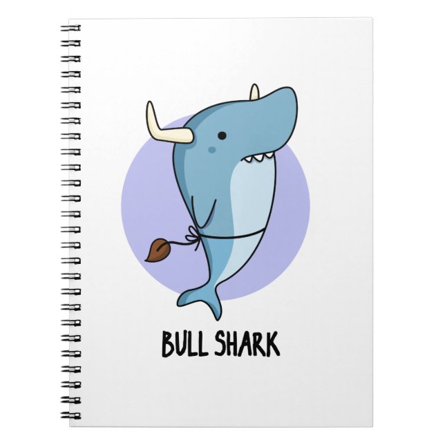 Bull Shark Funny Animal Shark Pub Notizblock (Vorderseite)
