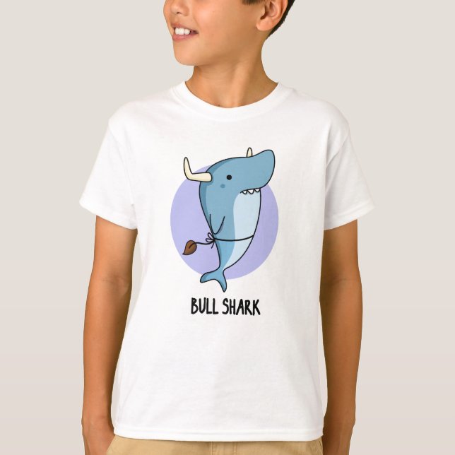 Bull Shark Funny Animal Shark Pub T-Shirt (Vorderseite)