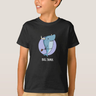 Bull Shark Funny Animal Shark Pun Dark BG T-Shirt
