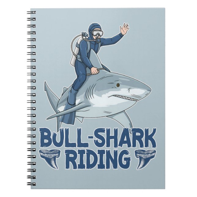 Bull Shark Reiten Notizblock (Vorderseite)