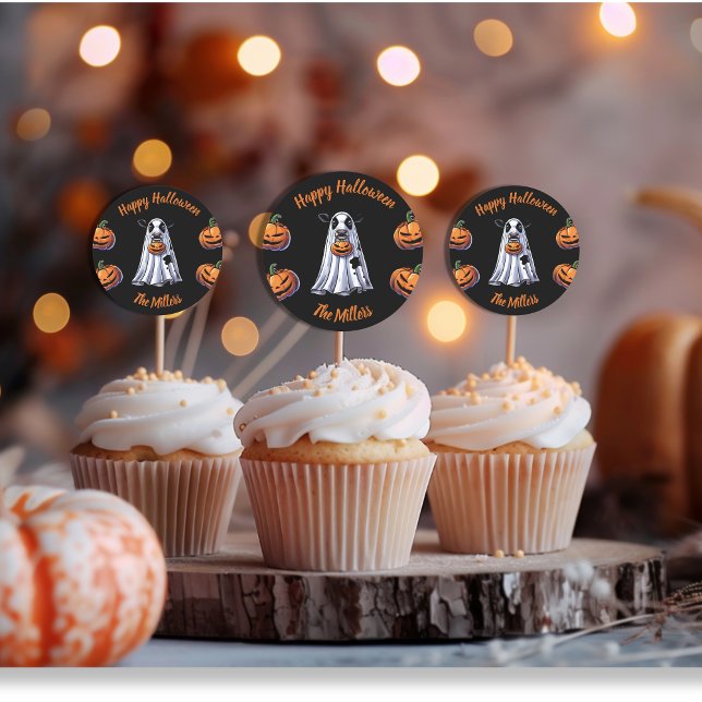 Bull Sheet moo Bulls custom Happy Halloween Runder Aufkleber (Bull Sheet moo Bulls custom Happy Halloween Classic Round Sticker)