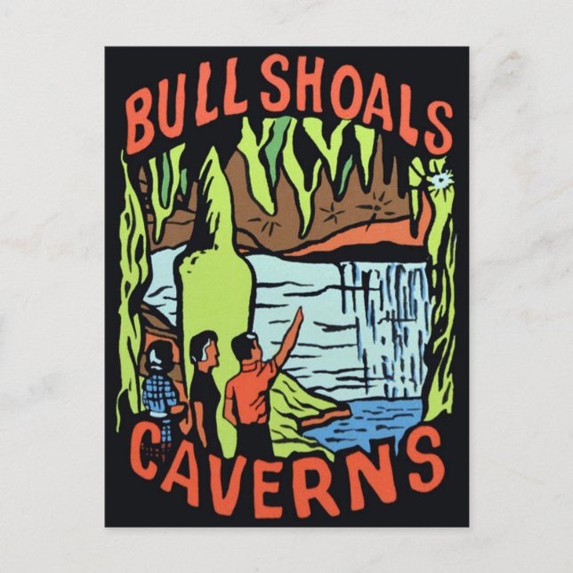 Bull Shoals Caverns Arkansas Travel Postcard Postkarte (Vorderseite)