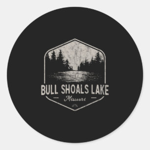 Bull Shoals Lake Missouri Outdoor-Vintage Runder Aufkleber