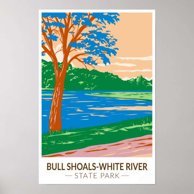 Bull Shoals - White River Staat Park Arkansas Poster (Vorne)