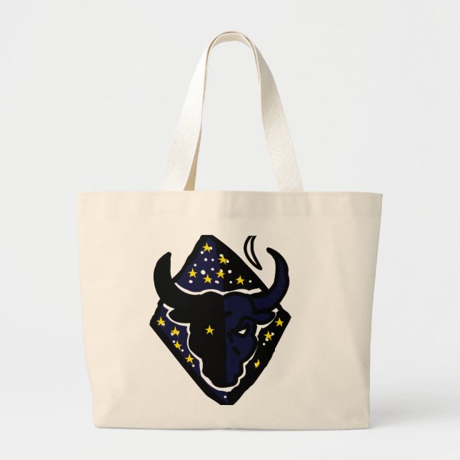 Bull Sign Spirit Tote – Steady Zodiac Personality Jumbo Stoffbeutel (Vorne)