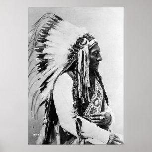 Bull sitzend, ein Hunkpapa-Sioux Poster