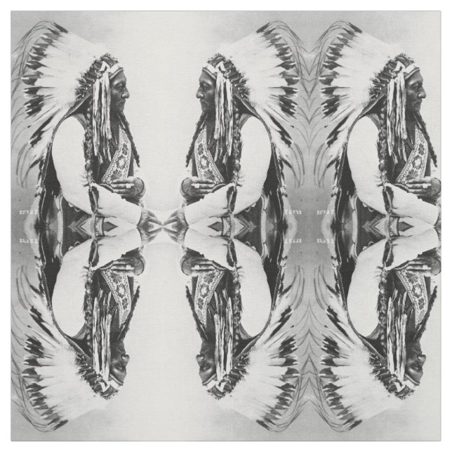 Bull sitzend, ein Hunkpapa-Sioux Stoff (Muster)