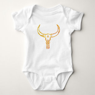 Bull Skull Jersey Bodysuit Baby Strampler