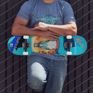 Bull Skull mit Bull-Redewendungen D-Markenbezeichn Skateboard
