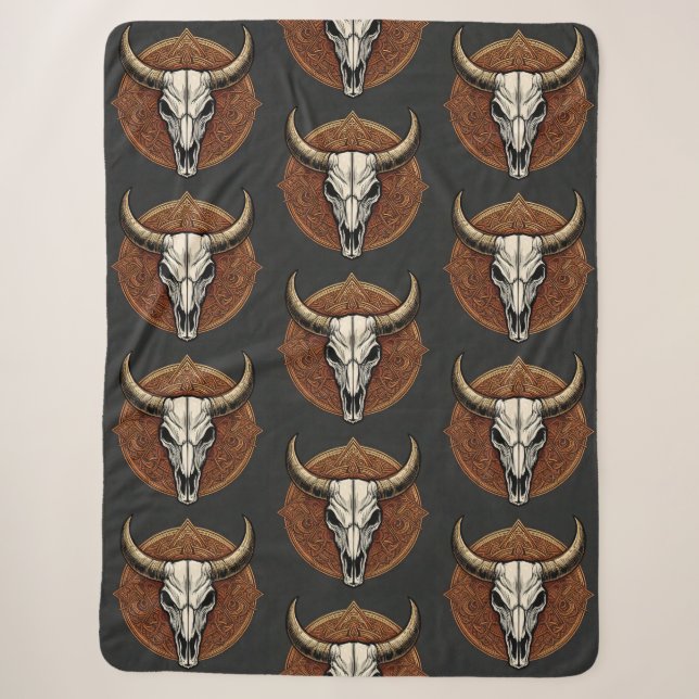 Bull Skull Sherpadecke (Vorderseite)