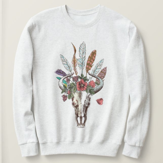 Bull Skull Sweatshirt (Design vorne)