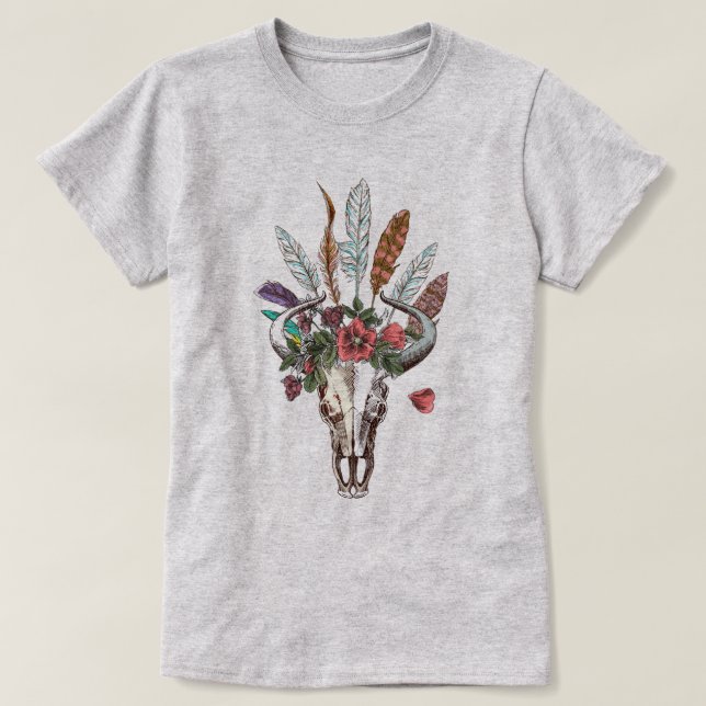 Bull Skull T-Shirt (Design vorne)