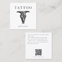 Bull Skull Tattoo Aftercare Instructions QR Code