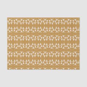 Bull Skulls Elegantes White Gold Glitzer Muster Seidenpapier