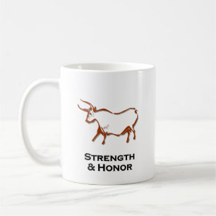 Bull Stärke und Ehrenbraun Shirt Tasse