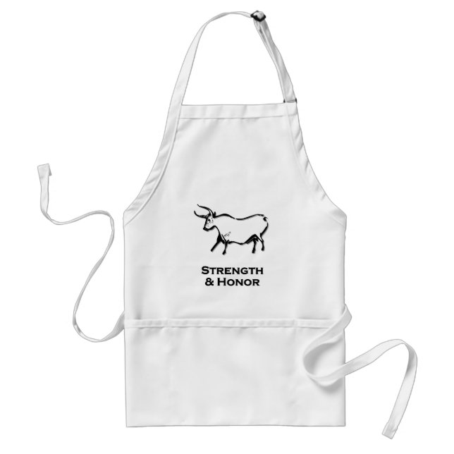 Bull Stärke und Ehrenschwarz Schürze (Vorne)
