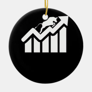 Bull Stock Market for Stock Traders Trading Gesche Keramik Ornament