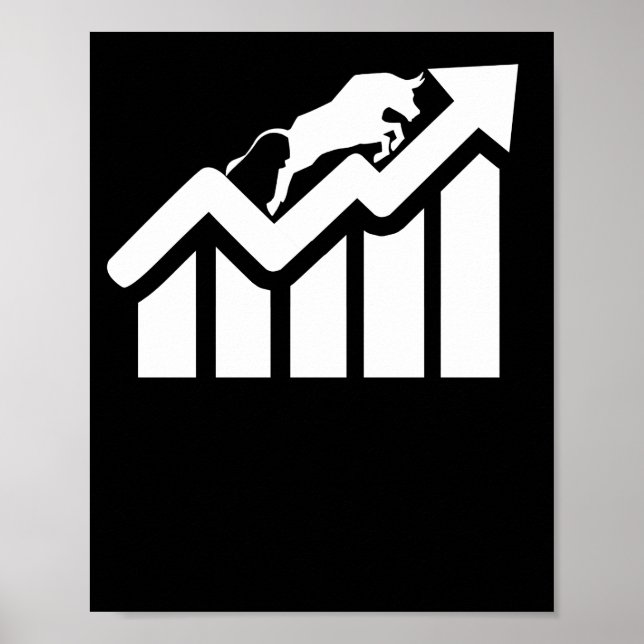Bull Stock Market for Stock Traders Trading Gesche Poster (Vorne)