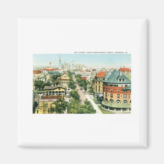 Bull Street, Savannah, Georgia Magnet (Vorne)