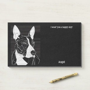 Bull Terrier Abstrakt Art Dog Name Post-it Klebezettel