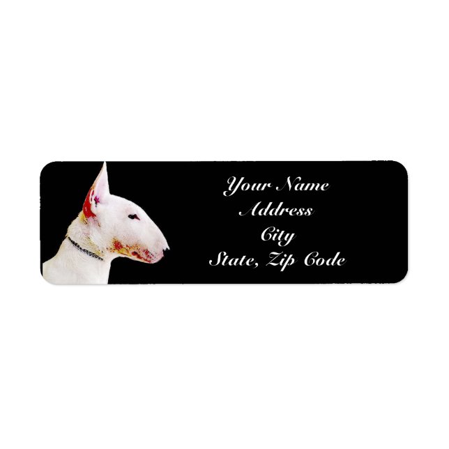 Bull Terrier Address Labels (Vorne)