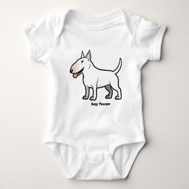 Bull Terrier Baby Strampler (Vorderseite)