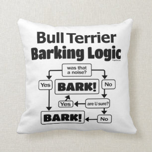 Bull Terrier Barking Logic Kissen