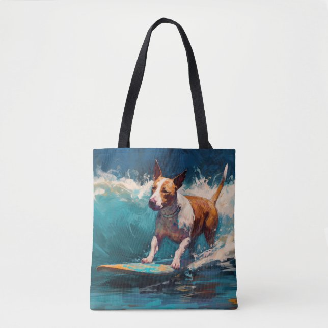 Bull Terrier Beach Surfanstrich (Vorderseite)