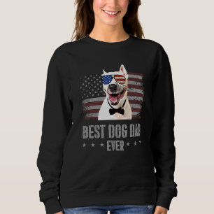 Bull Terrier Best Dog Vater je Retro USA Amerikane Sweatshirt