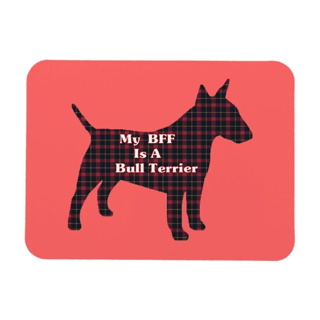 Bull Terrier BESTE FREUNDIN Magnet (Horizontal)