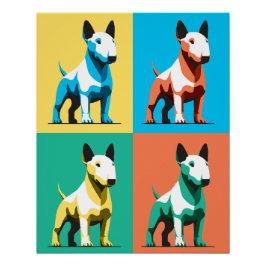 Bull Terrier bunt Poster