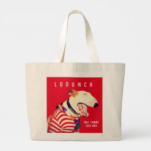 BULL TERRIER CAKE HOLE- TOTE BAG  JUMBO STOFFBEUTEL