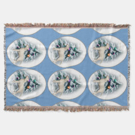 Bull Terrier Christmas Decke