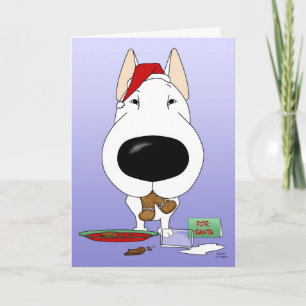 Bull Terrier Christmas Feiertagskarte