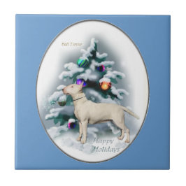 Bull Terrier Christmas Fliese