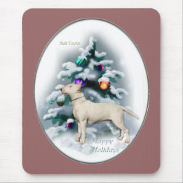 Bull Terrier Christmas Geschenke Mousepad